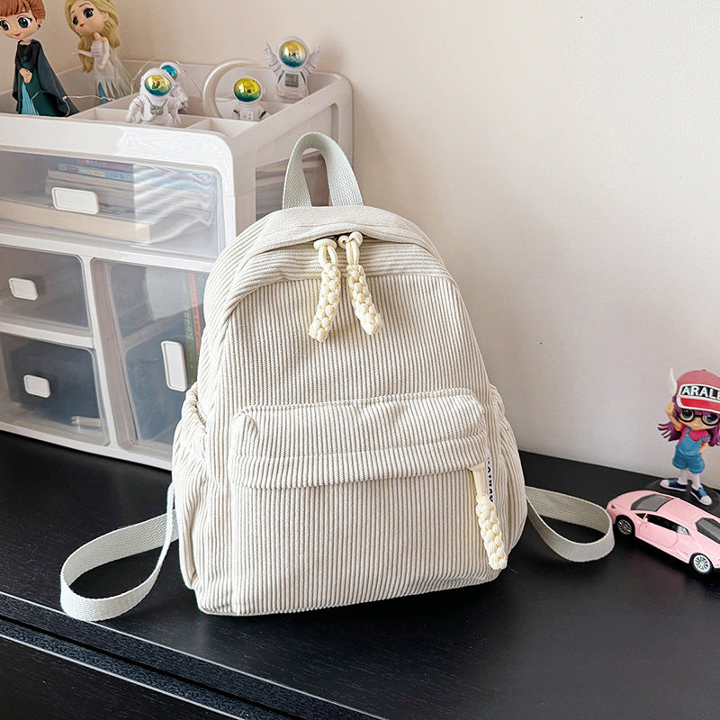 Großer PU-Rucksack, leicht, einfarbig