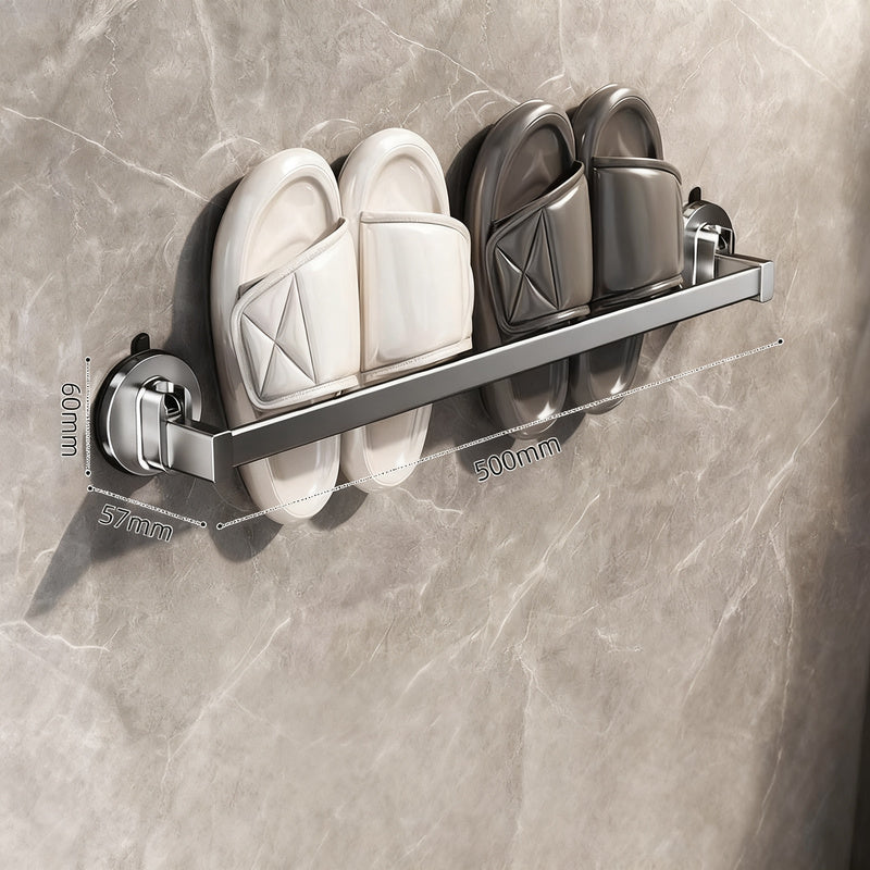 Wandmontiertes Pantoffelregal aus Weltraum-Aluminium