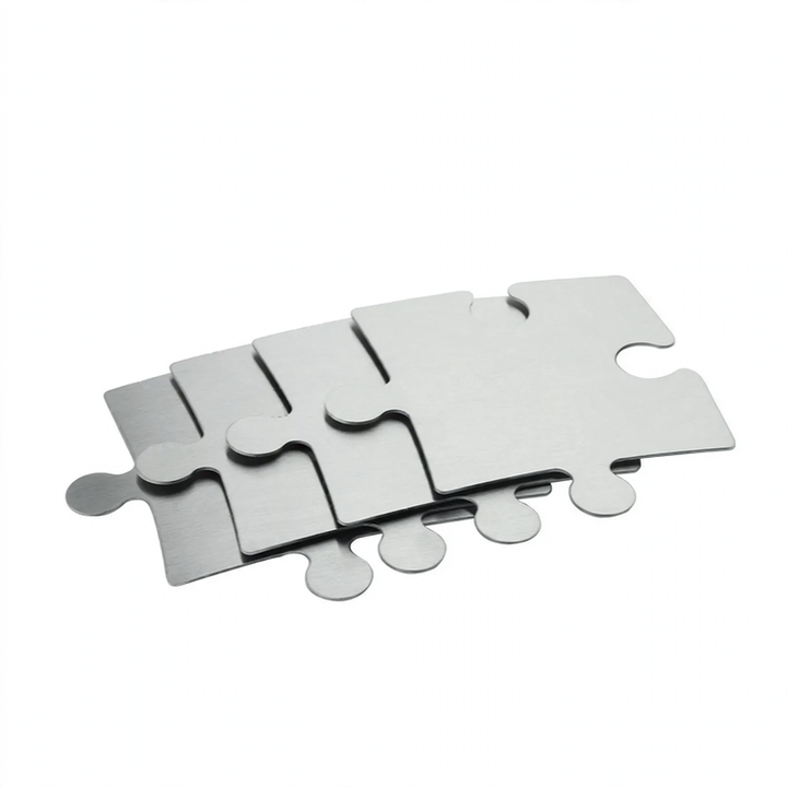 Edelstahl-Untersetzer, Puzzle-Design