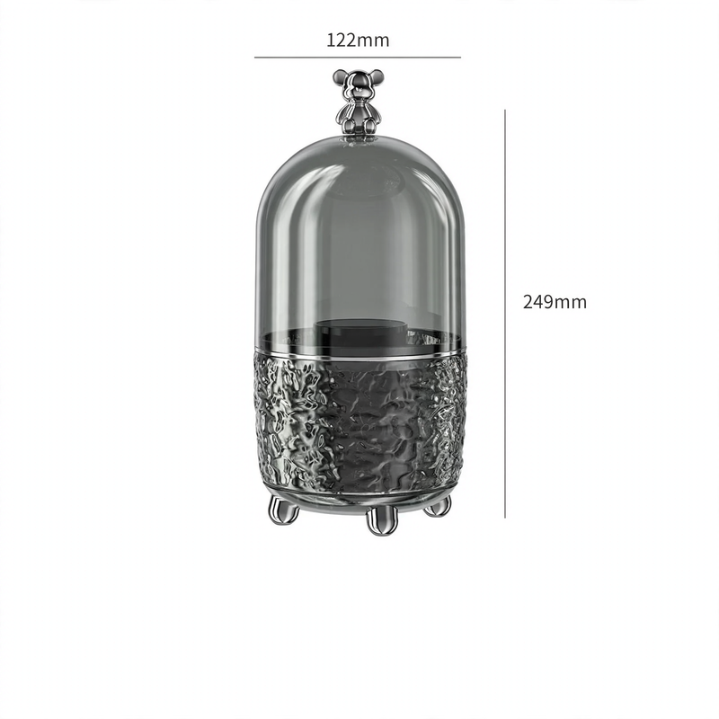Drehbarer Kosmetik-Organizer mit Staubschutz, 8 L
