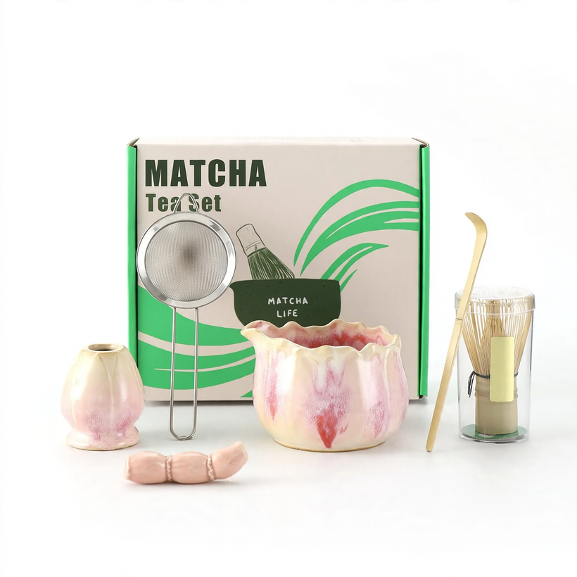 Japanisches Matcha-Set, 6-teilig, Keramik