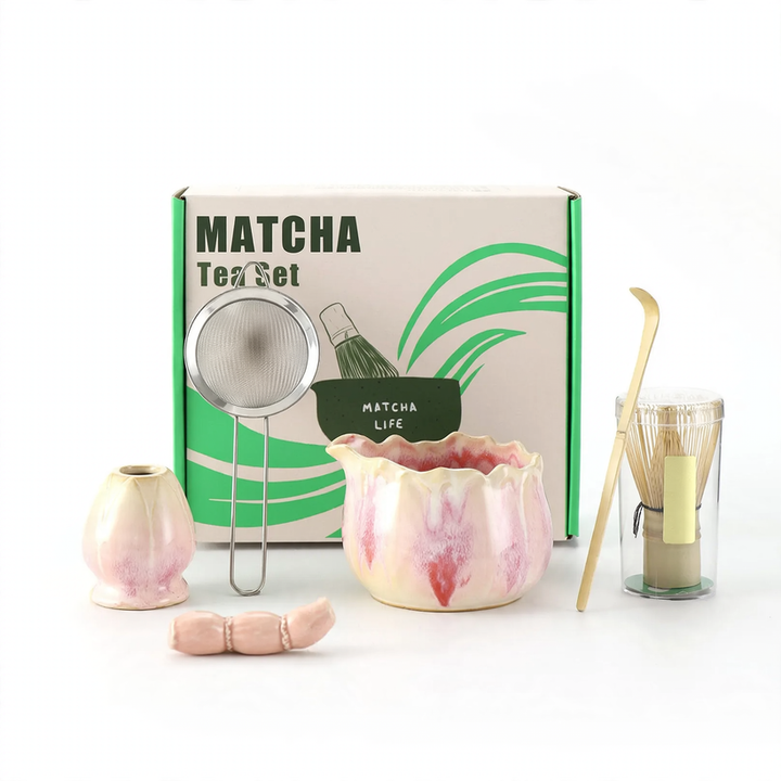 Japanisches Matcha-Set, 6-teilig, Keramik