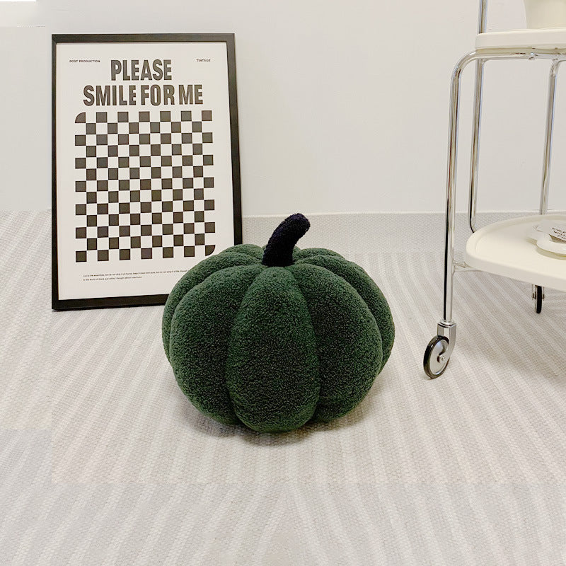 Flauschiges Kürbis-Kuschelkissen, Kurzflor