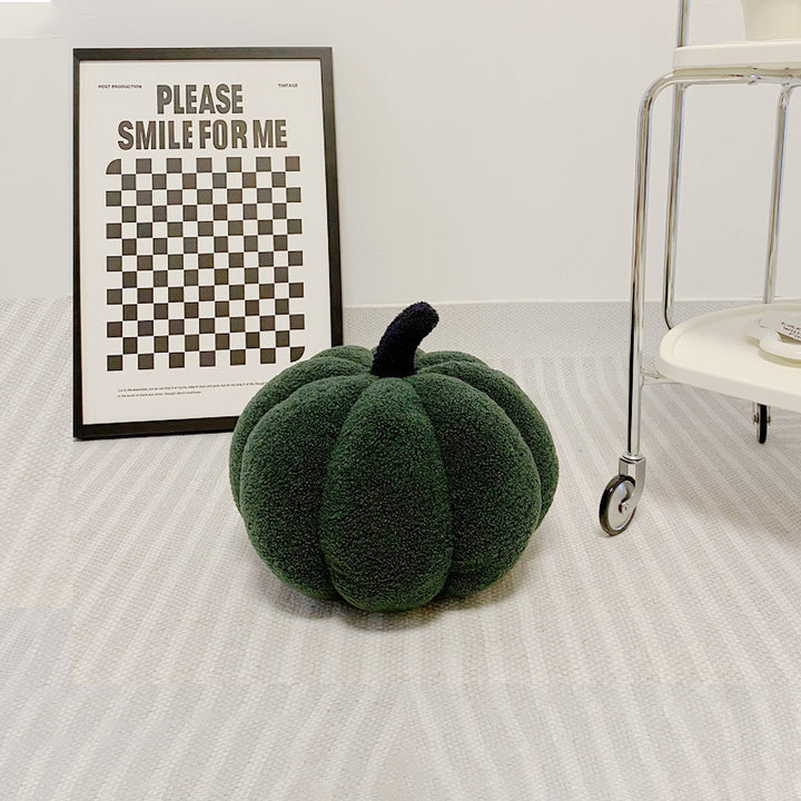 Flauschiges Kürbis-Kuschelkissen, Kurzflor