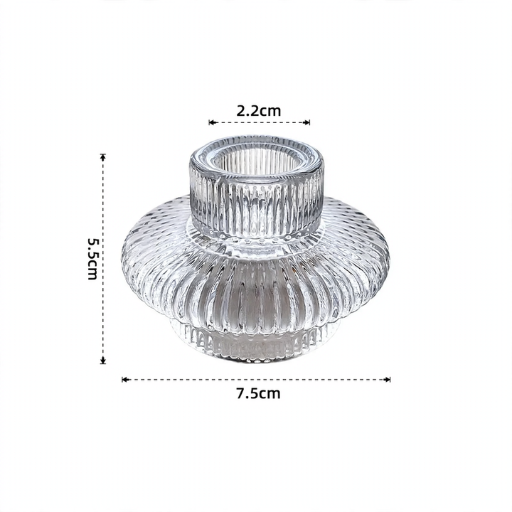 Kristallglas-Kerzenständer, europäisches Design, doppelte Funktion