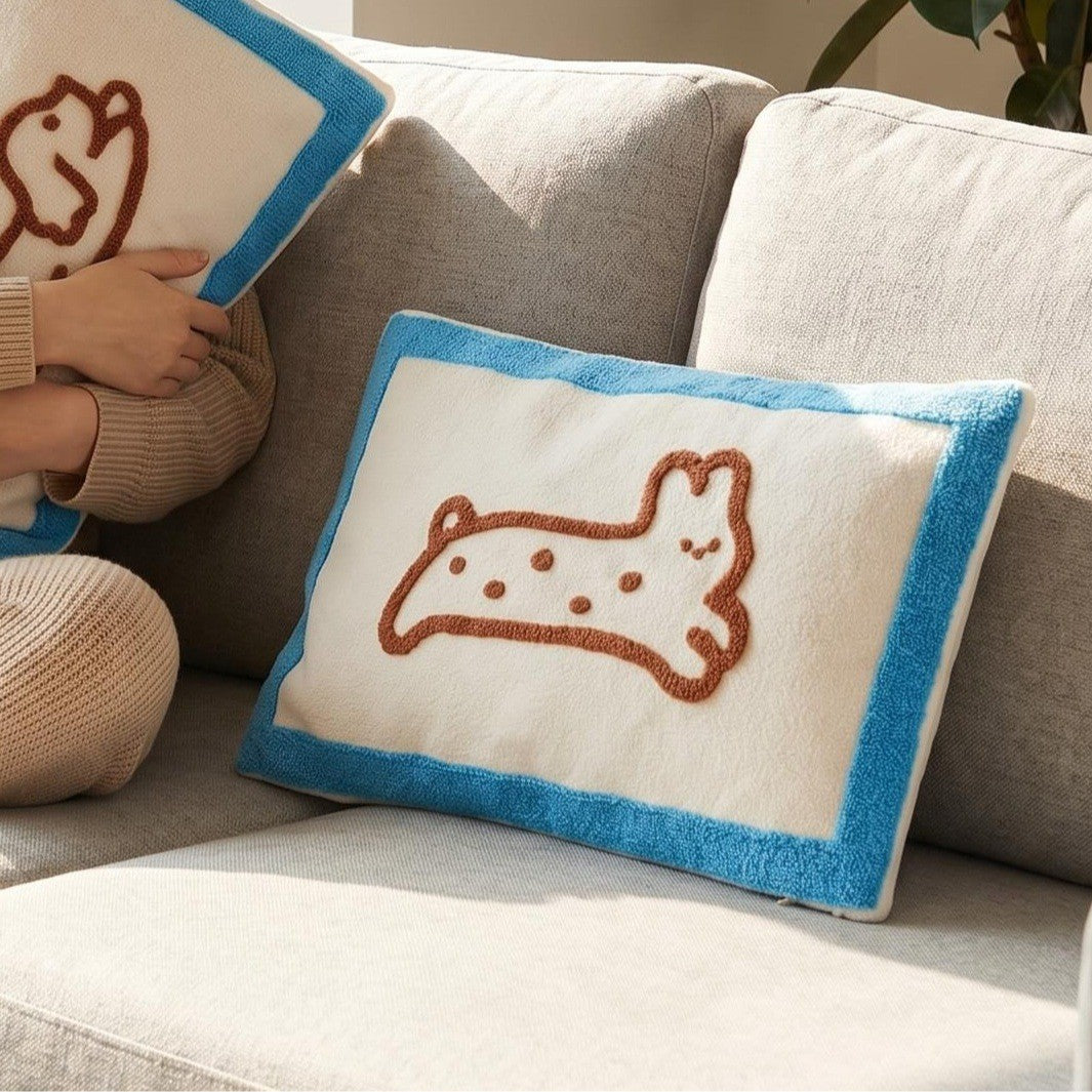 Kissen mit Tiermotiv und Stickerei, Polyester, mit Füllung