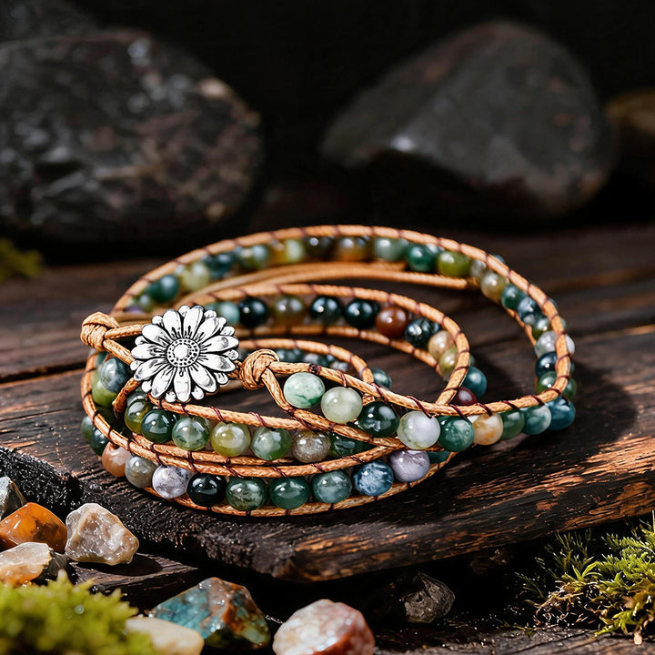 Wickelarmband aus Natursteinen