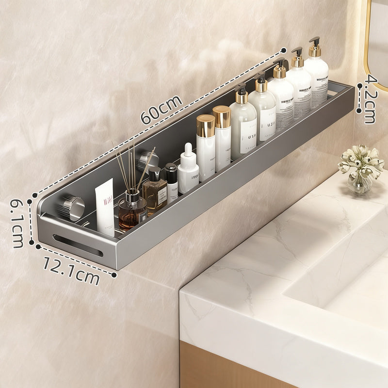Unsichtbares Badezimmer-Wandregal ohne Bohren