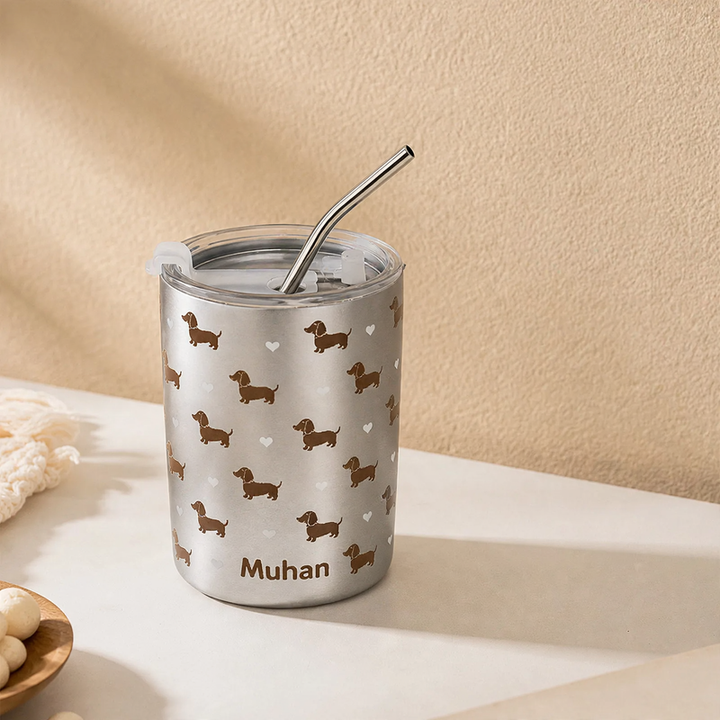 Isolierbecher 350–600 ml mit Doppelwand und Trinkdeckel