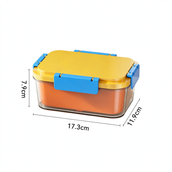 Frischhaltebox mit Kühlelement und Abtropfplatte