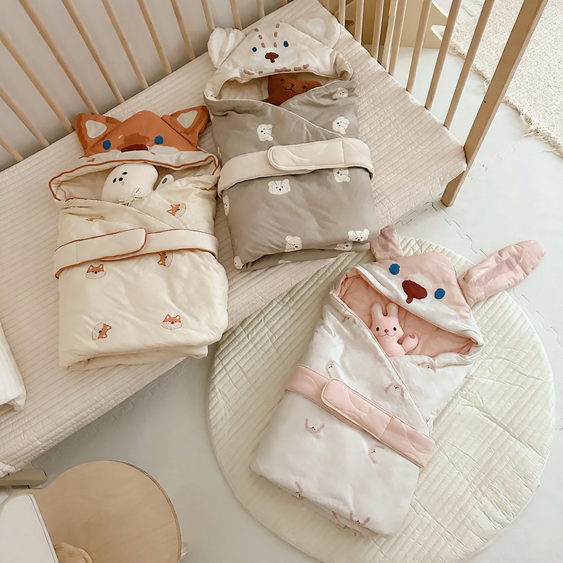 Babywickeltuch aus Baumwollstoff, 90×90 cm