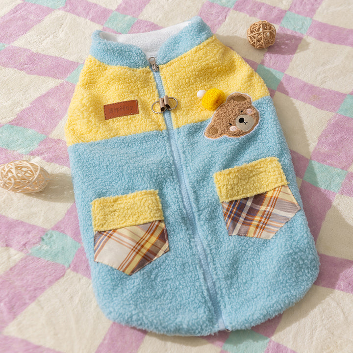 Hundepullover Fleece, Kontrastfarben, zweiarmig