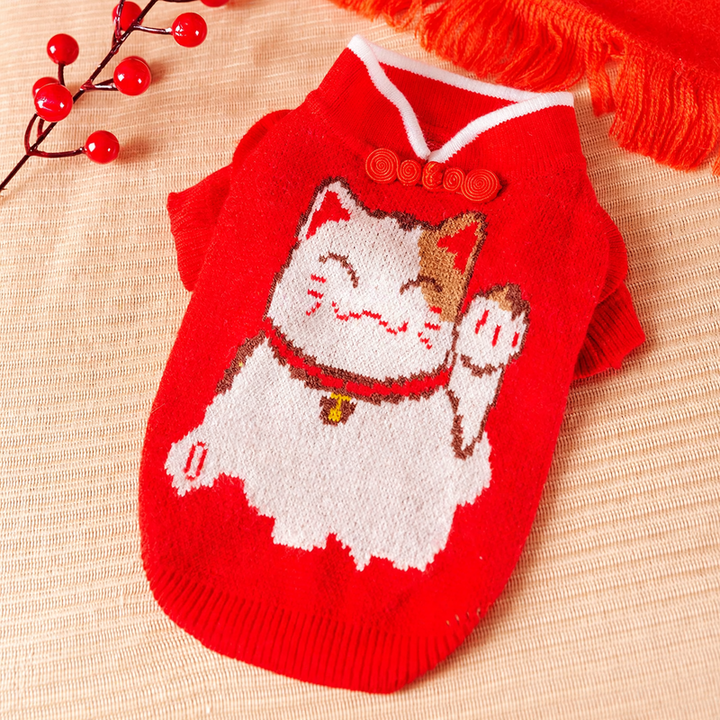 Neujahrspullover für Hunde und Katzen, Fleece