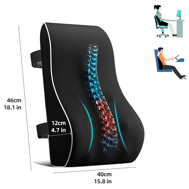 Ergonomische Lendenstütze aus Gedächtnisschaum