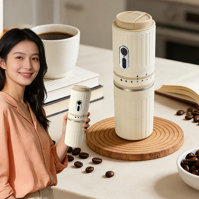 Tragbare Kaffeemaschine mit Mahlwerk, 0,5 L