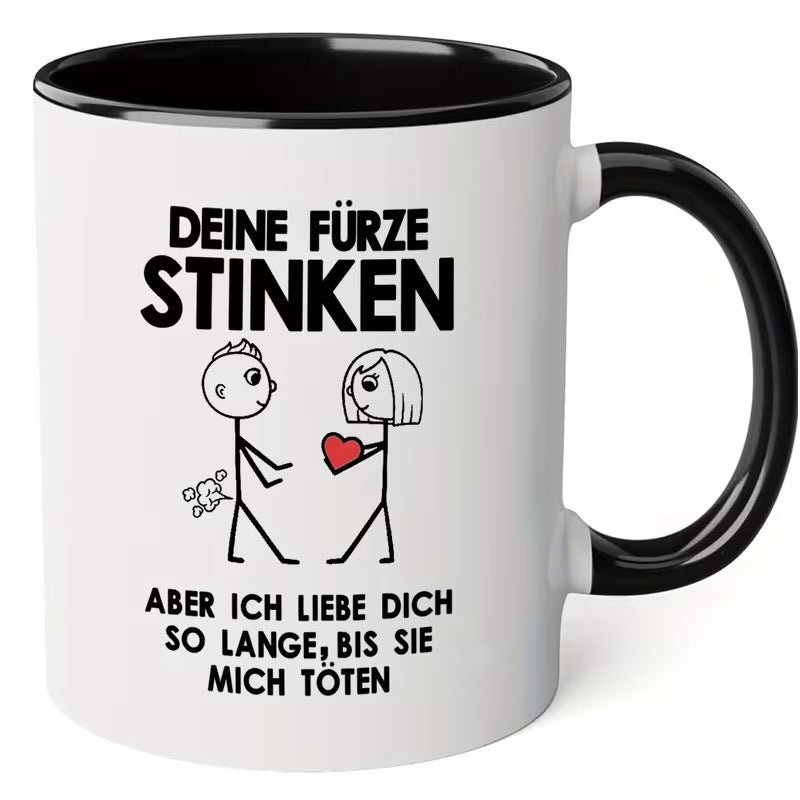 Keramiktasse mit Motiv, 301–400 ml