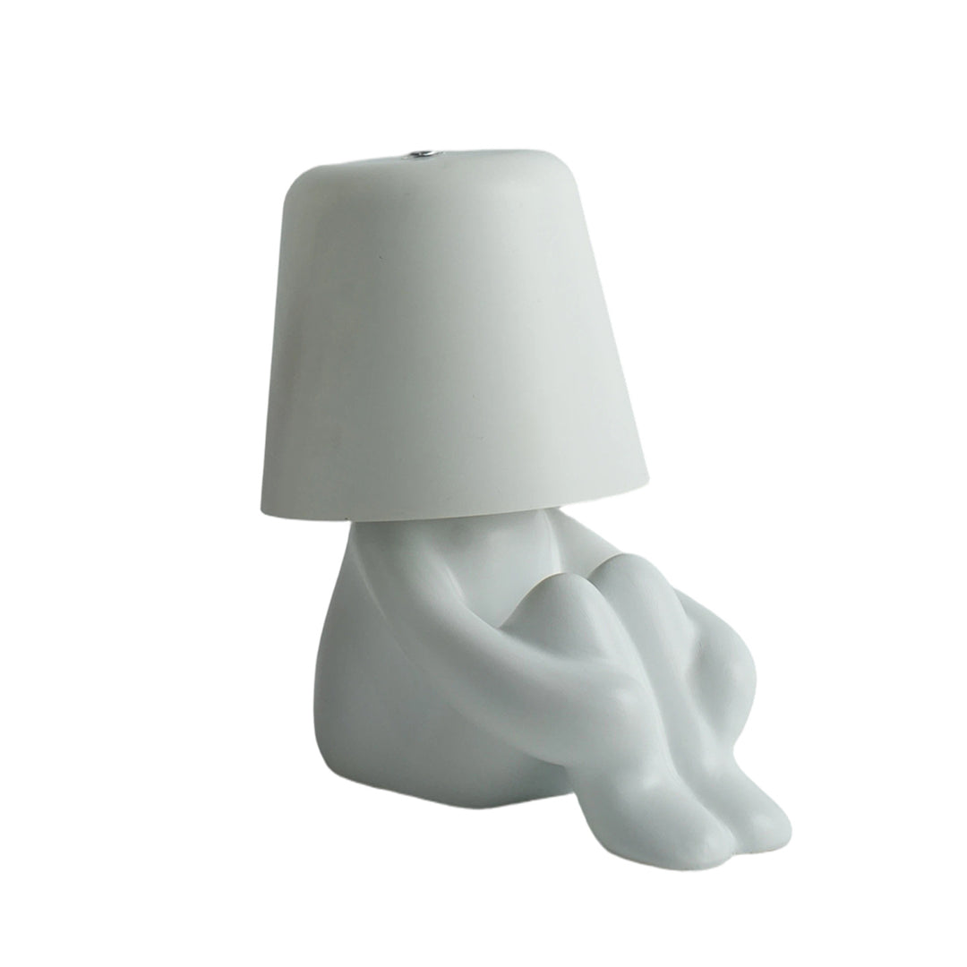 Denker-Figuren-Weinglas-Tischleuchte