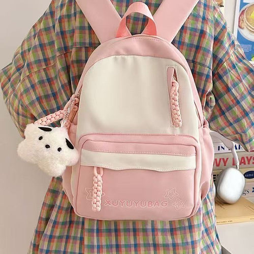 Nylon-Rucksack, atmungsaktiv, Uni-Farben