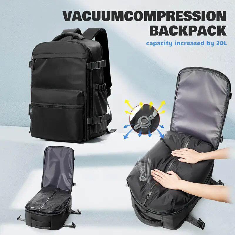 Vakuum-Rucksack, 36–55 L, Oxford-Gewebe, wasserdicht