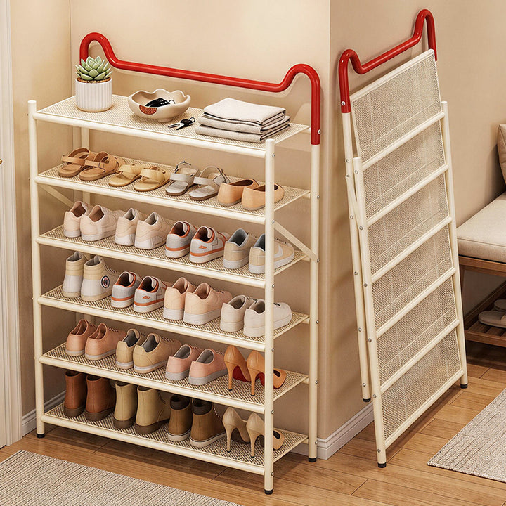 Klappbarer Schuhregal aus Metall, 3–5 Ebenen