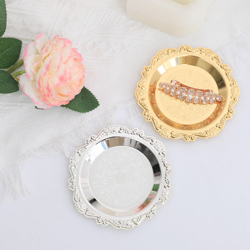 Dekorative Schale mit Reliefmuster, Gold