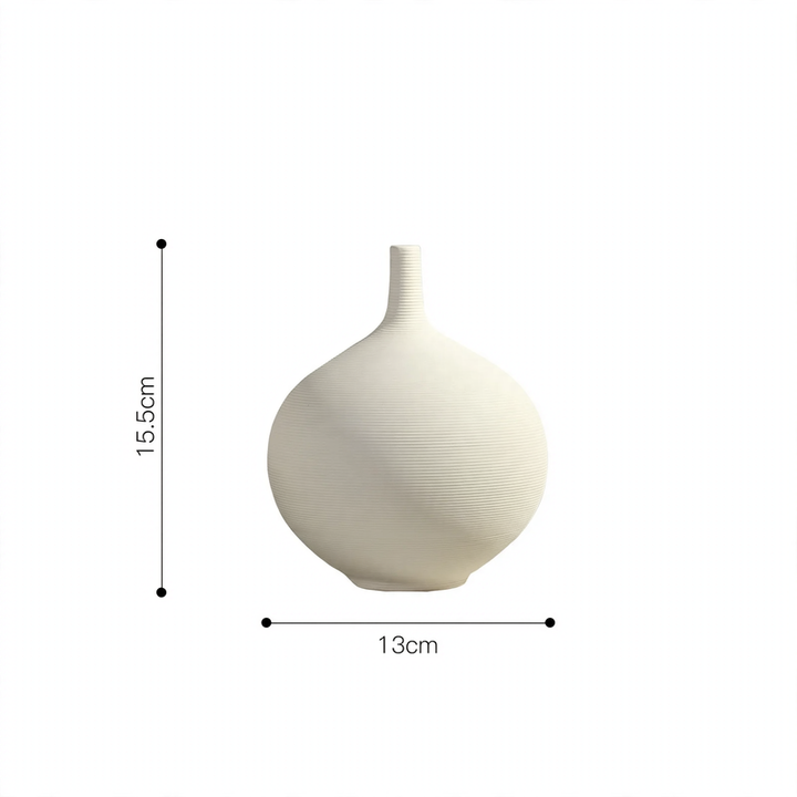 Keramik-Blumenvase, modern, weiß