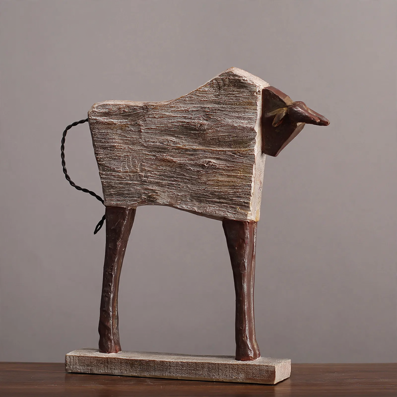 Tierskulptur aus Harz, Pferd oder Rind