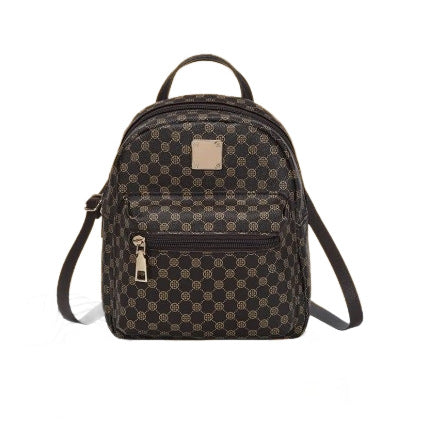 Minirucksack aus PU-Material mit Druckmuster