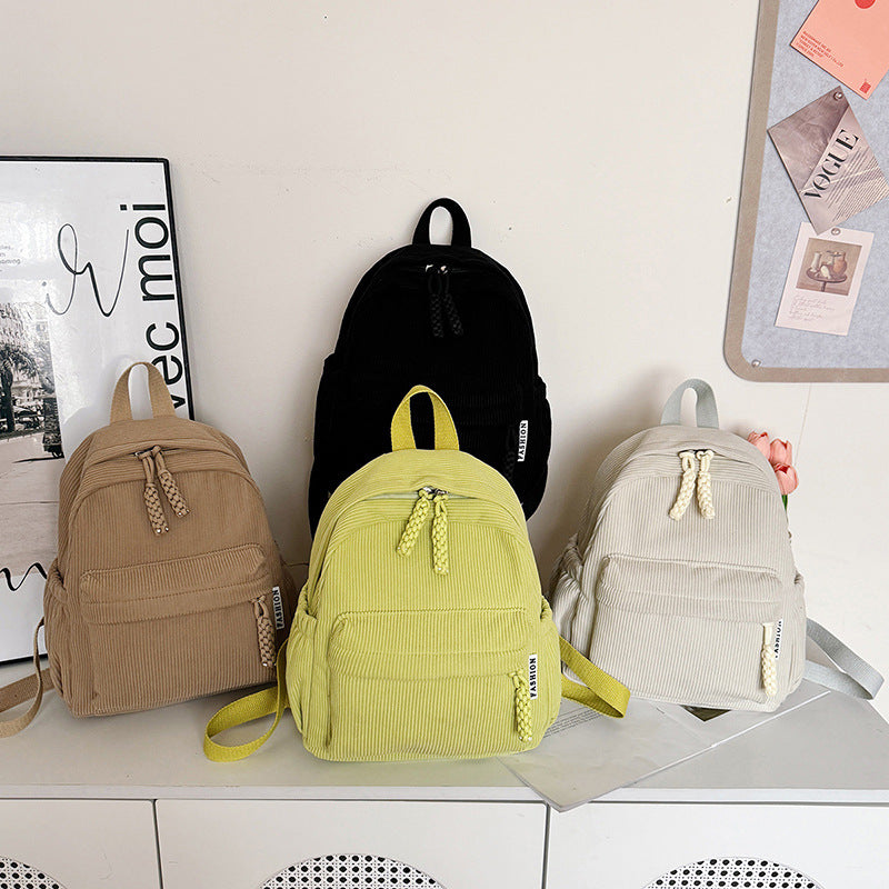 Großer PU-Rucksack, leicht, einfarbig