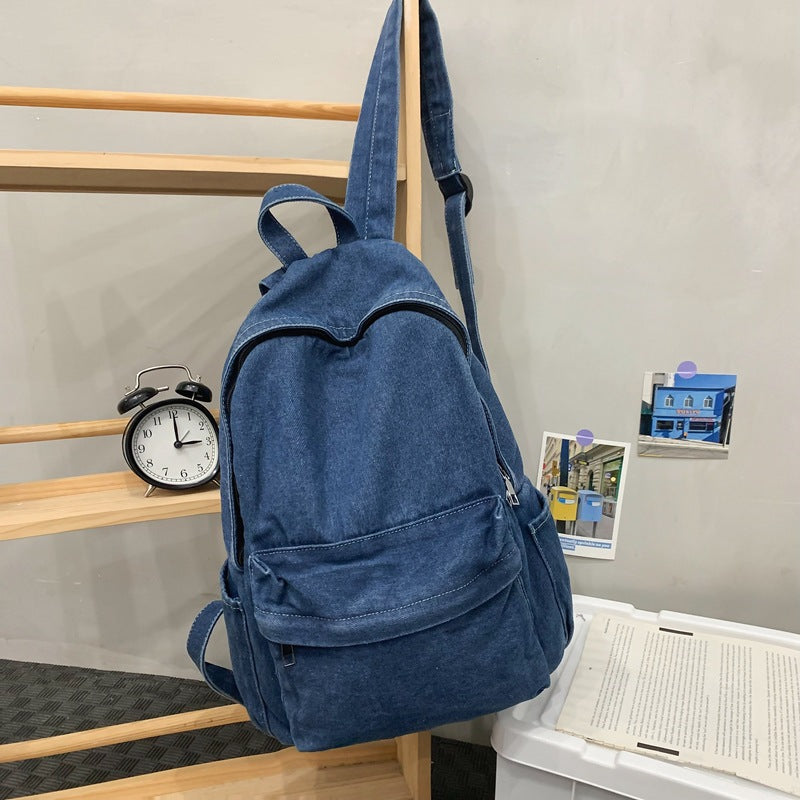Jeansstoff-Rucksack, leicht und vielseitig