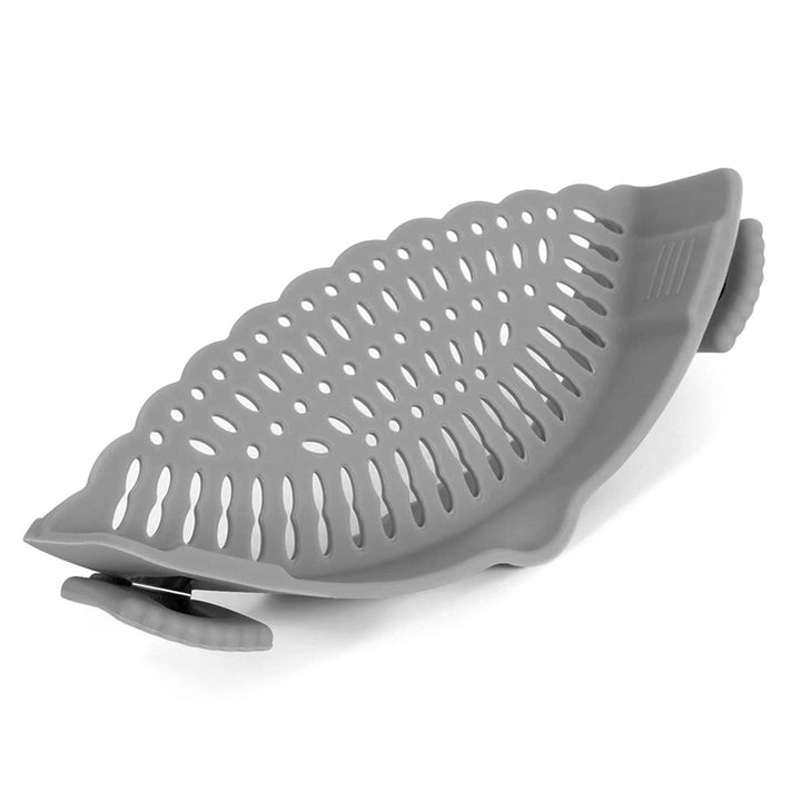 Silikonsieb zum Anklemmen an Topfrand
