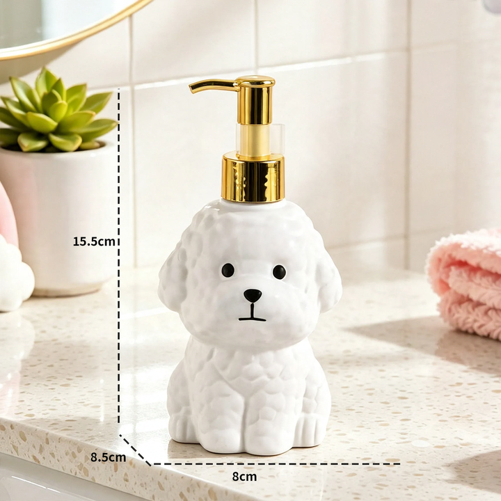 Niedliche Bichon-Frise Pumpflasche, 240 ml