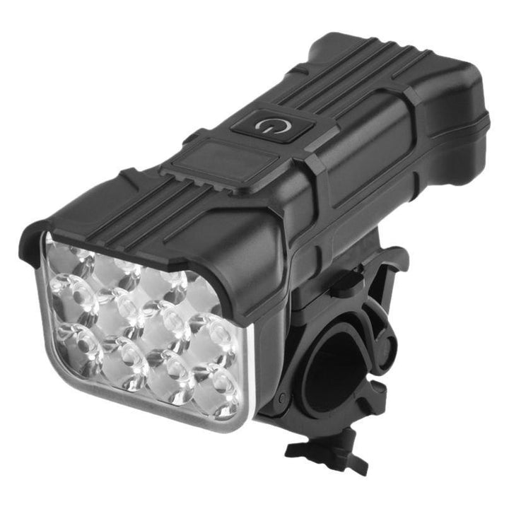 USB-Fahrradlicht mit 12 LEDs und Hupe