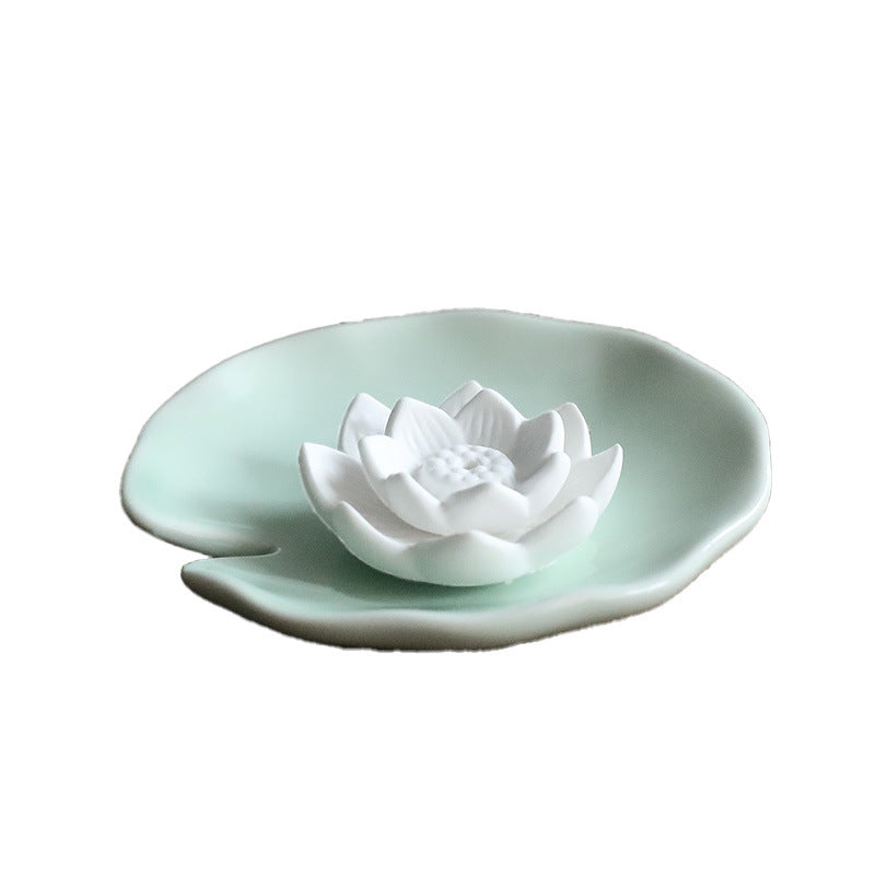 Räucherstäbchenhalter Lotusblüte, Keramik