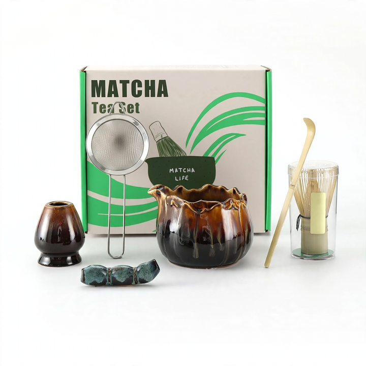 Japanisches Matcha-Set, 6-teilig, Keramik
