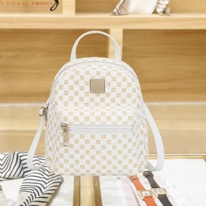 Minirucksack aus PU-Material mit Druckmuster