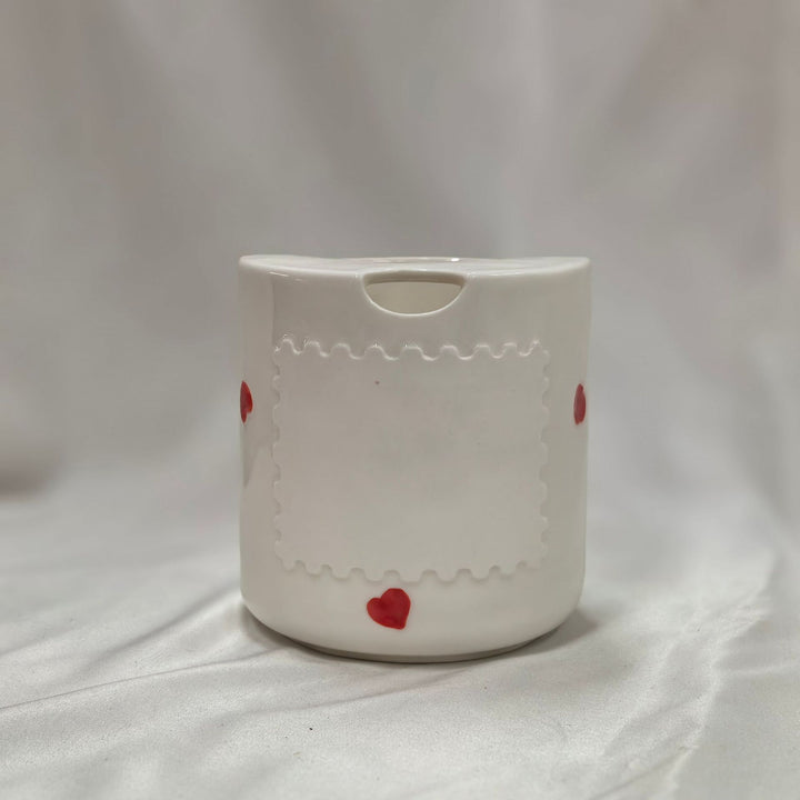 Handbemalte Keramiktasse, 460 ml