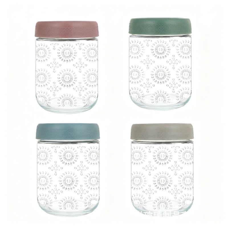 Glasdose mit Deckel, 500 ml