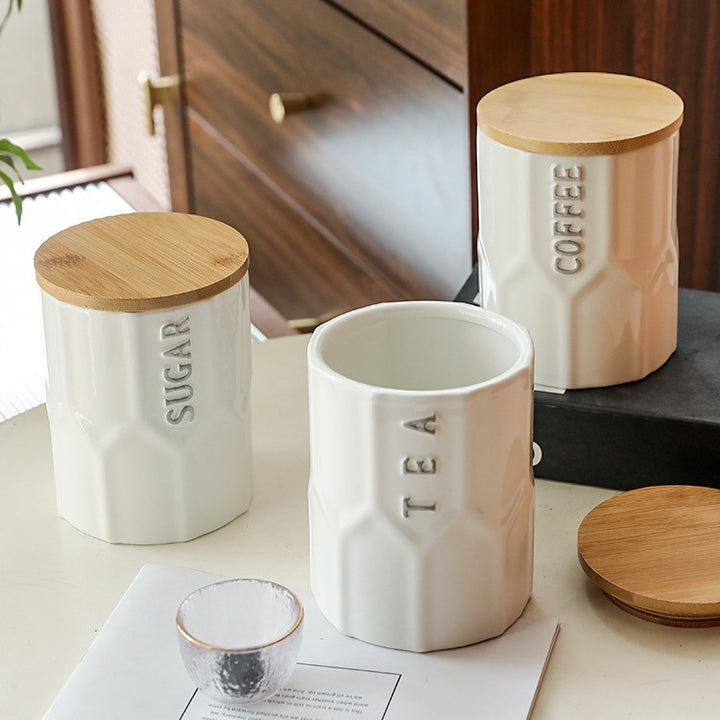 Keramik-Vorratsdose mit Deckel, modernes Design