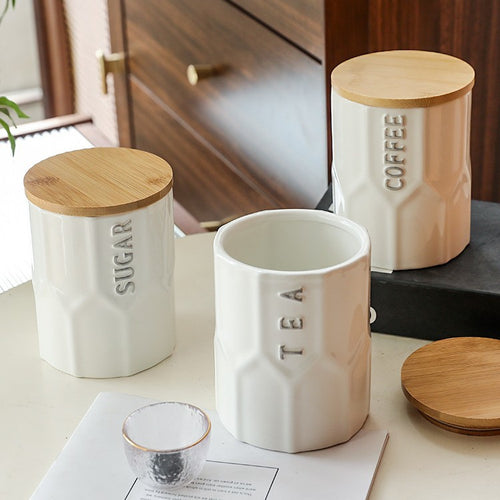 Keramik-Vorratsdose mit Deckel, modernes Design