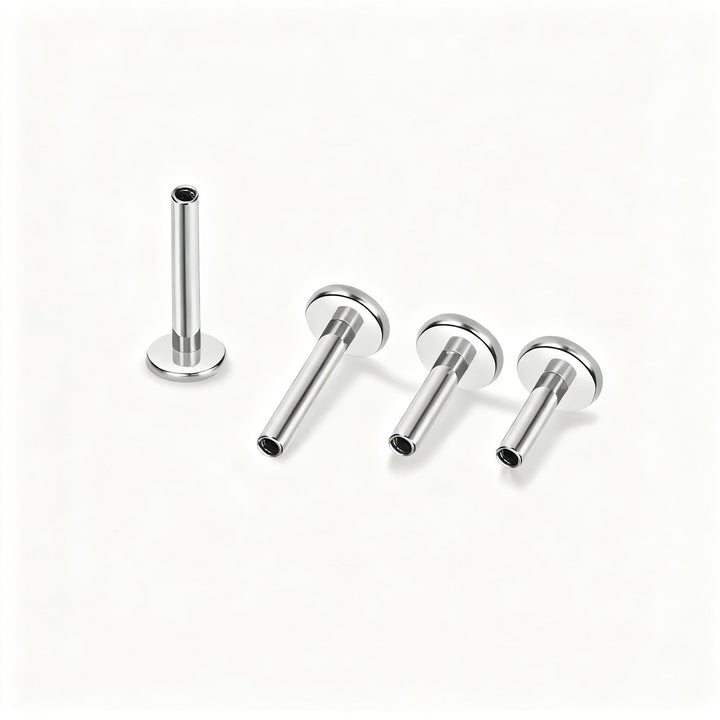 Titan-Piercingstab, flache Basis, Innengewinde
