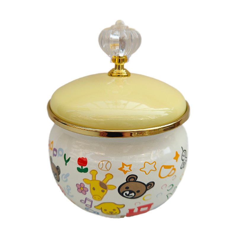 Emaillierte Gewürzbox mit Deckel, 301–500 ml