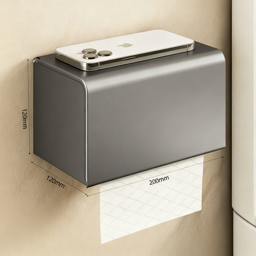 Wandmontierte Toilettenpapierbox aus Aluminium