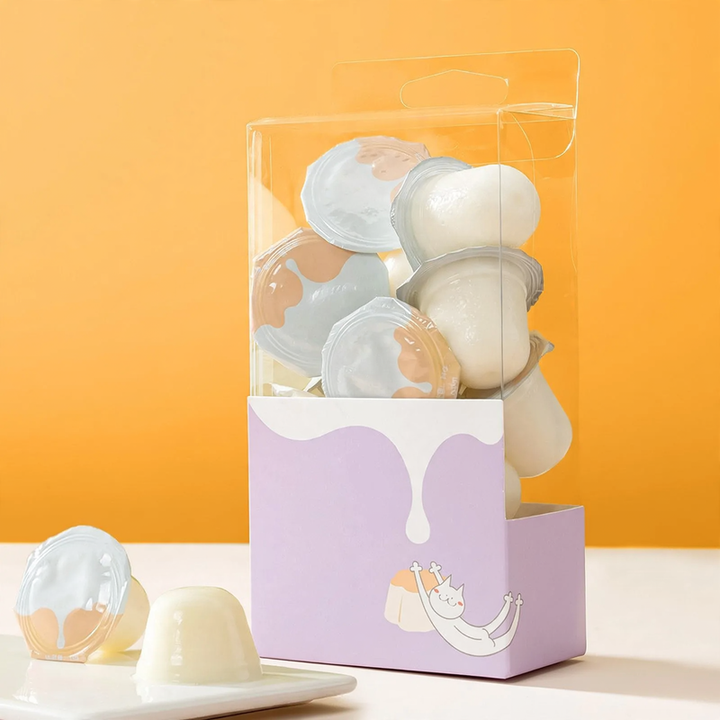 Fleisch- und Ziegenmilch-Pudding für Haustiere