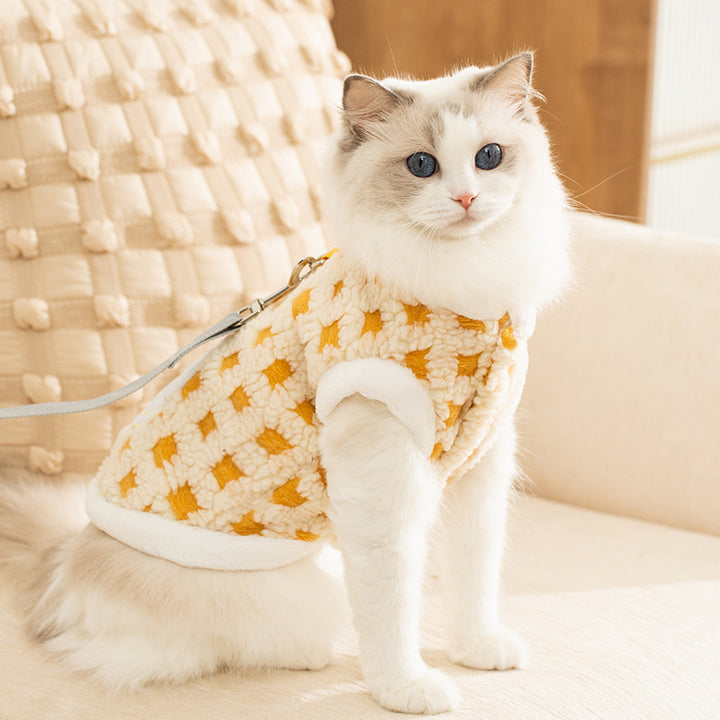 Fleece-Pullover mit Uhr-Motiv für Katzen und kleine Hunde