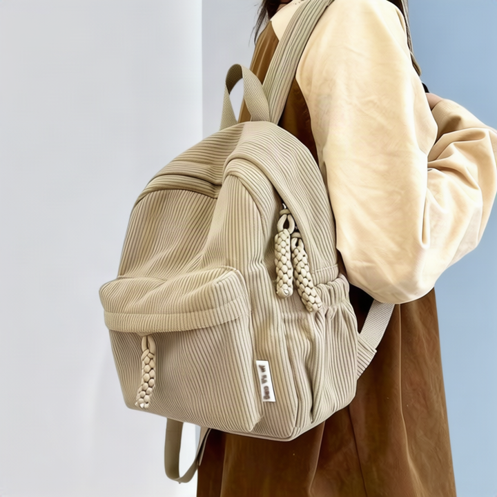 Damen-Rucksack, Cord, 20–35 L, für 13-Zoll-Laptop