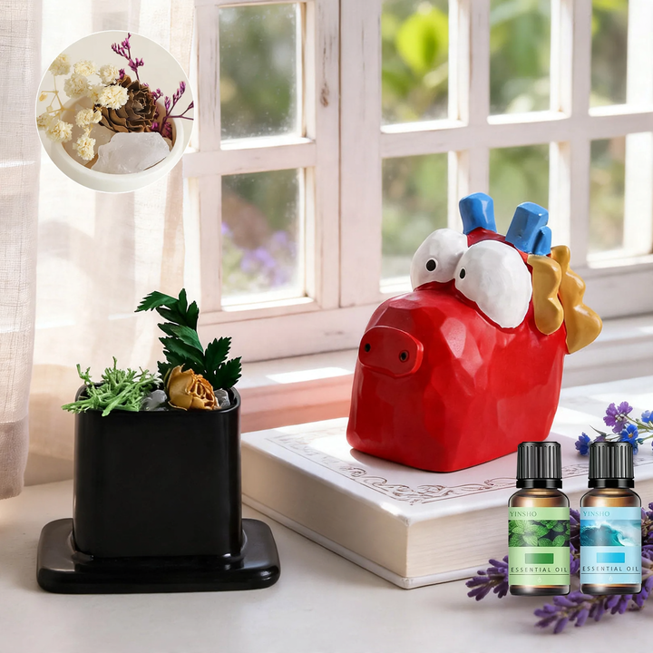 Duftstein-Set mit ätherischen Ölen