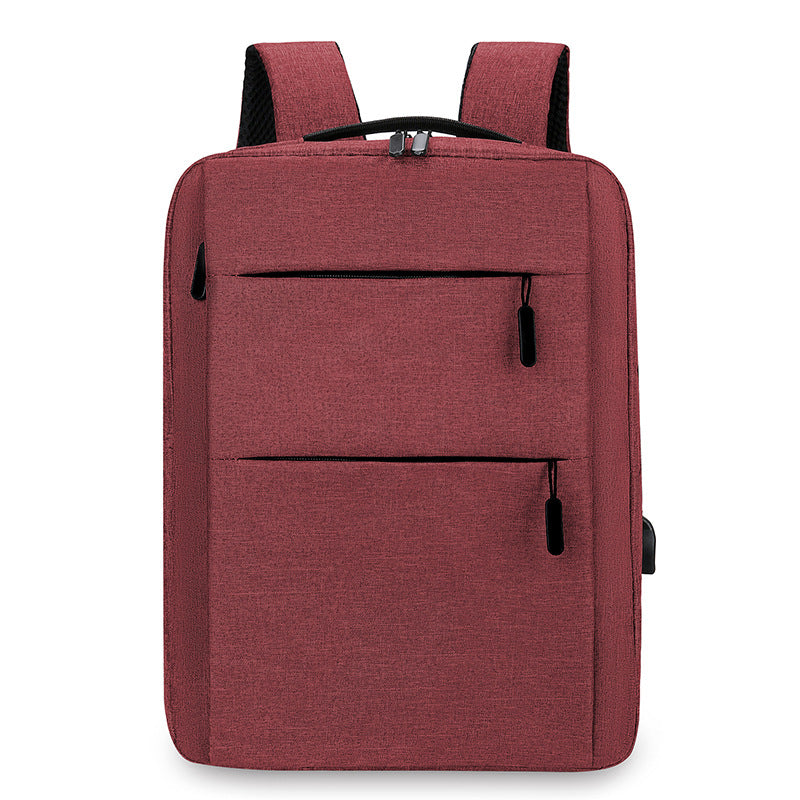 Erweiterbare Canvas-Rucksack mit USB, bis 20 L, 16 Zoll