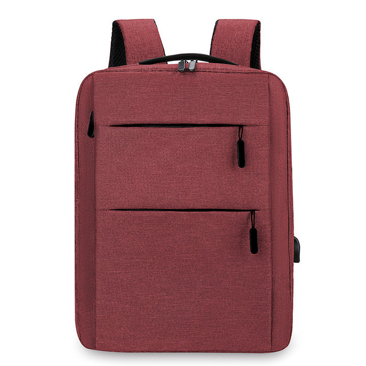 Erweiterbare Canvas-Rucksack mit USB, bis 20 L, 16 Zoll