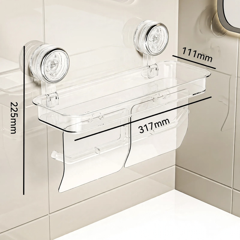 Badezimmer-Papierhalter mit Saugnapf, Kunststoff, YM.6992